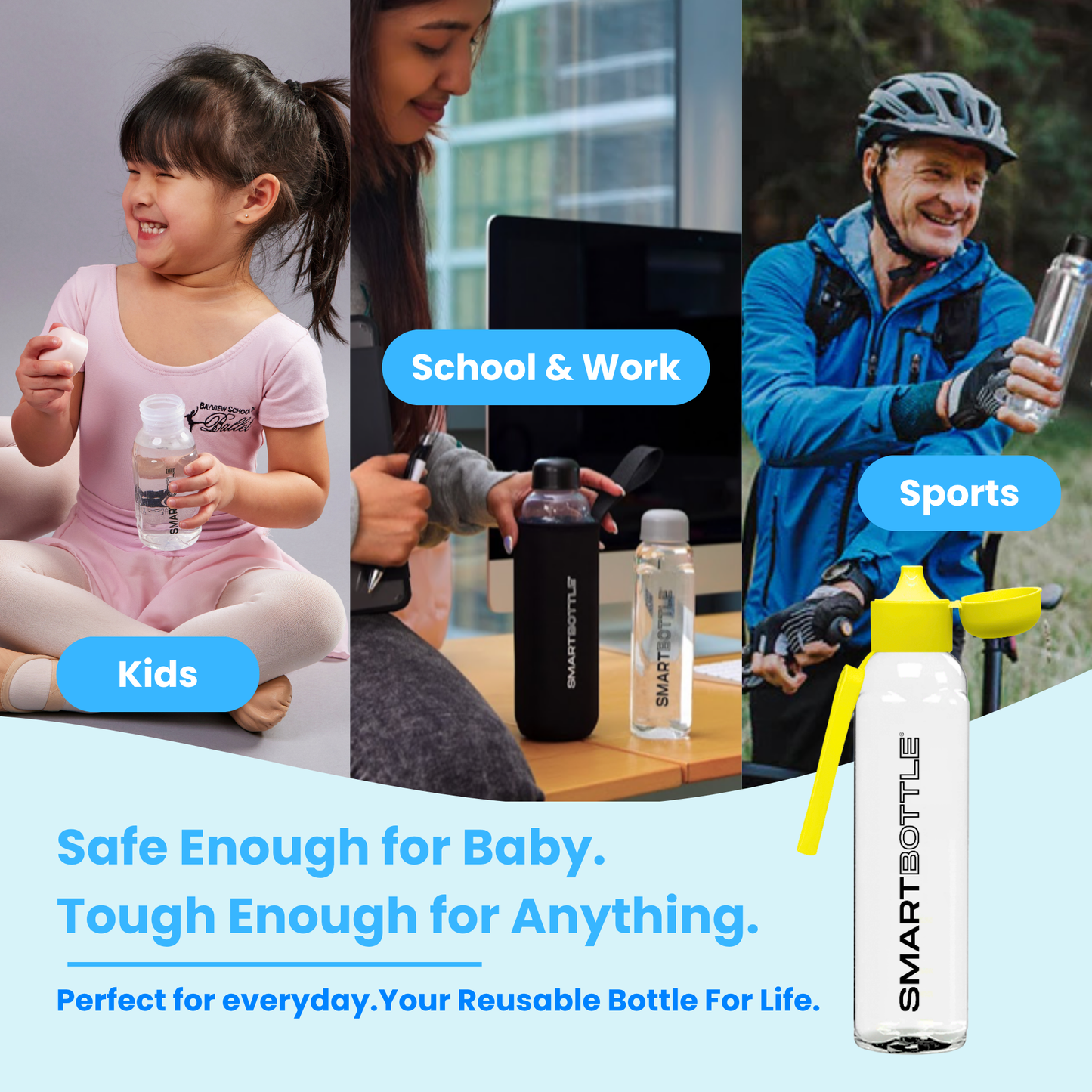 Smartbottle™ Large (1000ml) 2-Pack